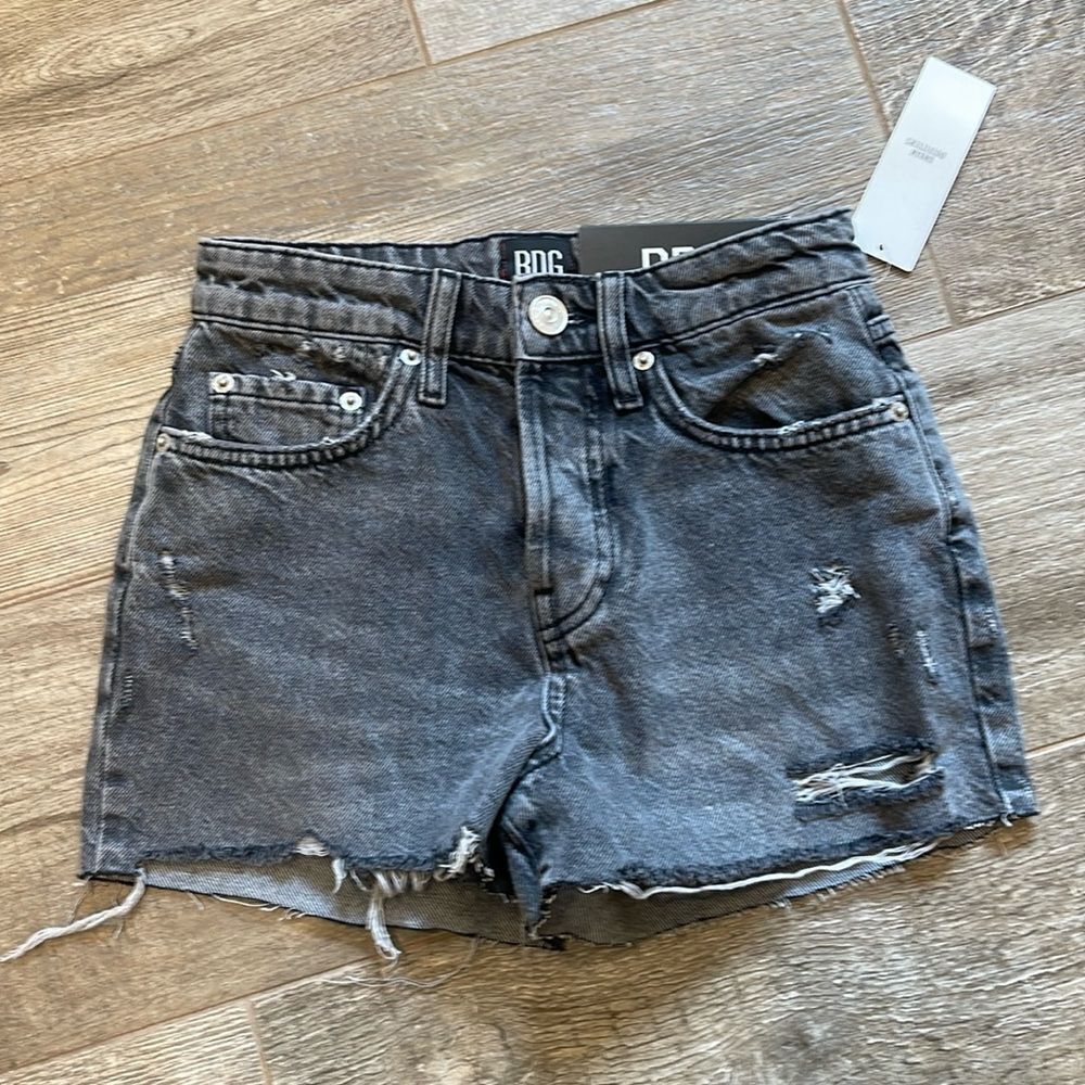 BDG distressed black summer cutoff shorts (nwt) size 24